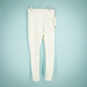 Calia Size Small S White Tan Beige Animal Zebra High Rise 7/8 Essential Leggings